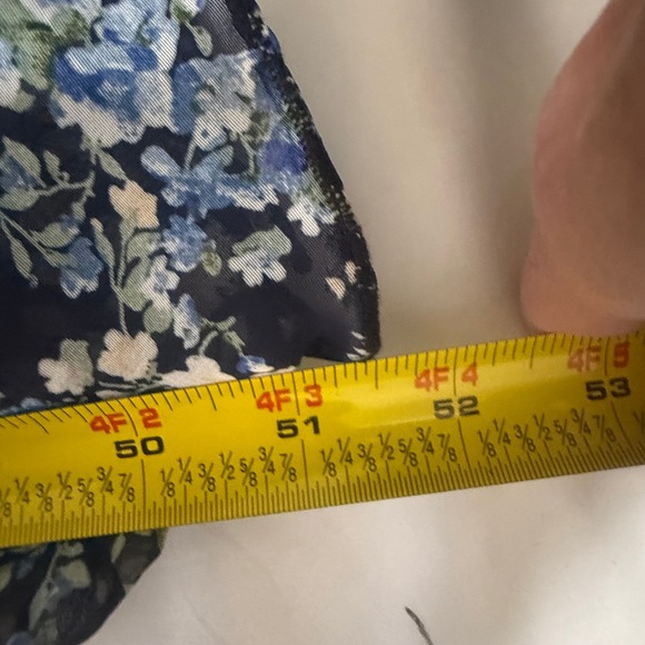 Kate and Lily Blue Floral Smocked Maxi Dress Size 6 Sleeveless Chiffon V-Neck - Picture 11 of 13